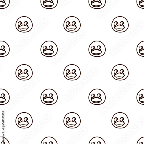 vector files repeatable seamless pattern of drawing a duck face with full doodle line style