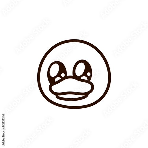 vector files repeatable seamless pattern of a duck face with doodle line style