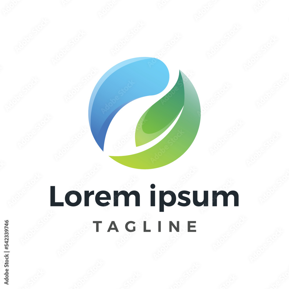 abstract leaf logo design template abstract leaf logo design template