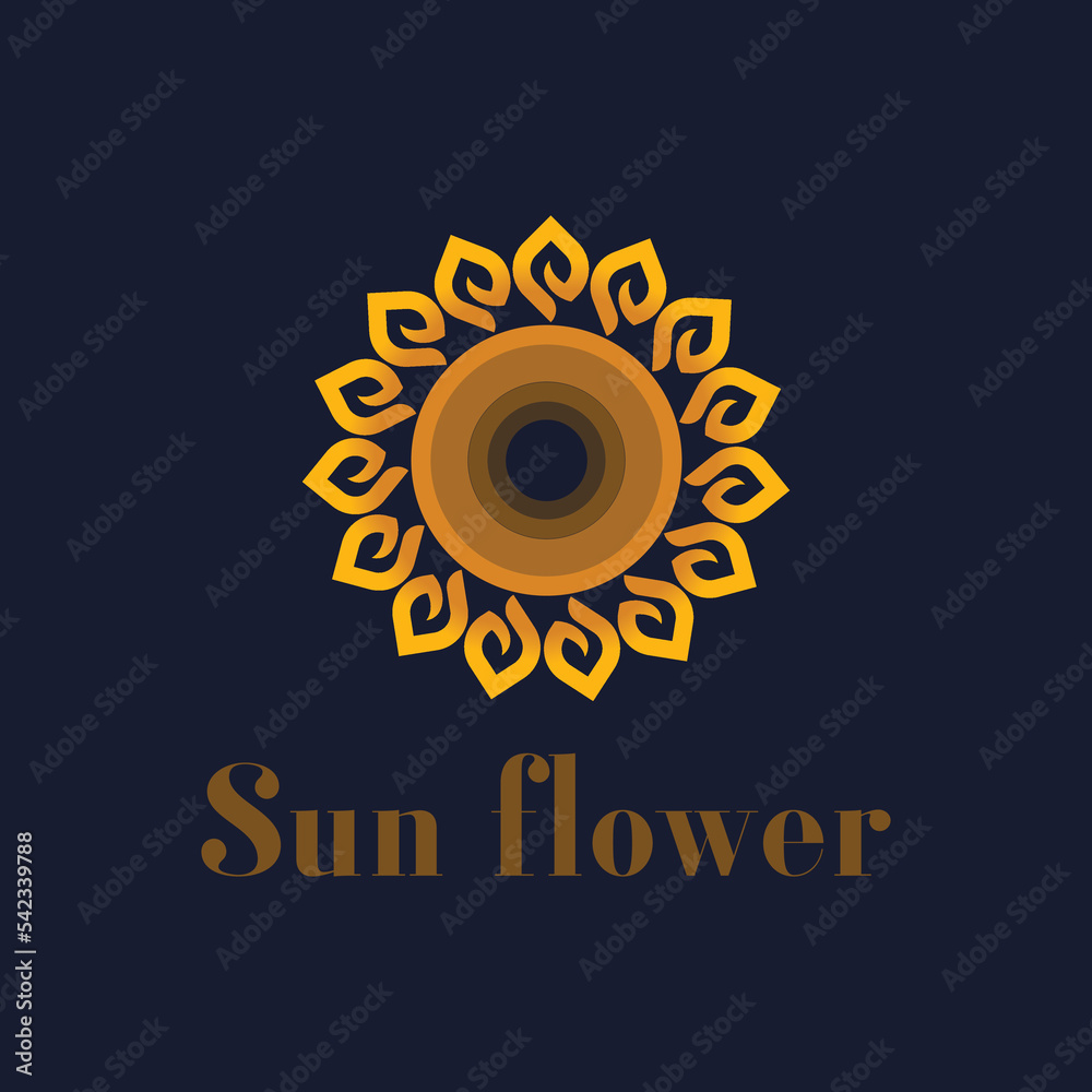 Fototapeta premium abstract background with sunflower