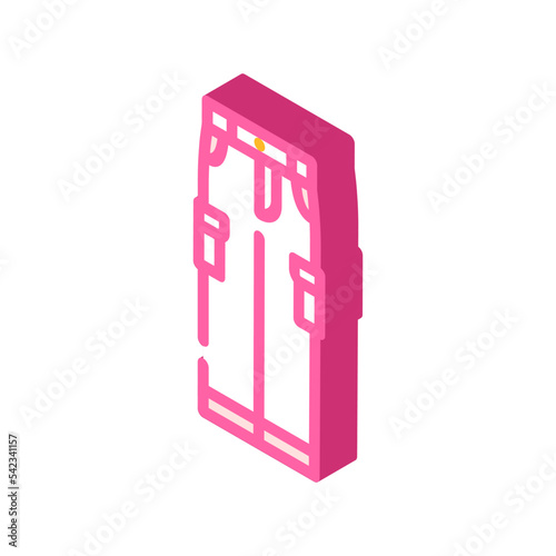 cargo pants clothes isometric icon vector. cargo pants clothes sign. isolated symbol illustration