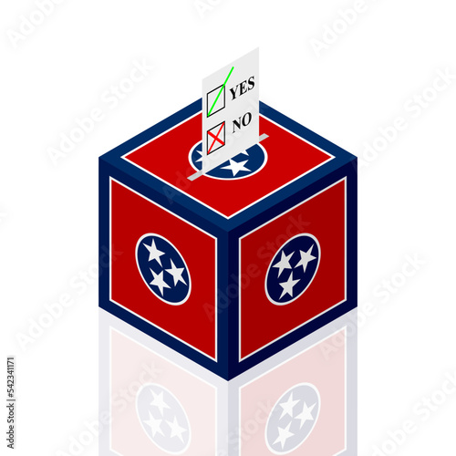 tennessee state ballot box. vector illustration