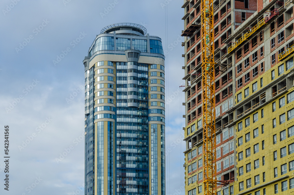 Construction of a new high-rise building.