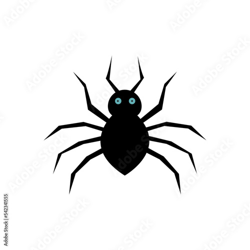 linear of Spider isolated on white background. Vector illustration.  © BlackMirageArt