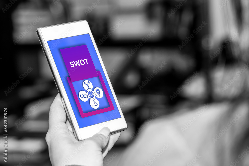 Swot concept on a smartphone