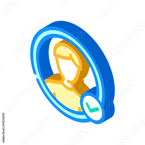 new user registration isometric icon vector. new user registration sign. isolated symbol illustration