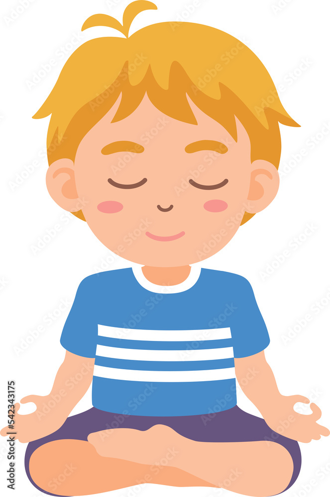 Children in yoga pose for meditation which good for health and wellness for concept of meditating child. Children in yoga pose for meditation which good for health and wellness for concept of meditating child.
