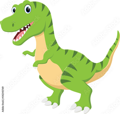 Cartoon dinosaur Tyrannosaurus isolated on white background