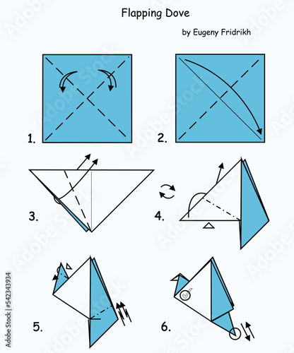 Step by step instructions how to make origami