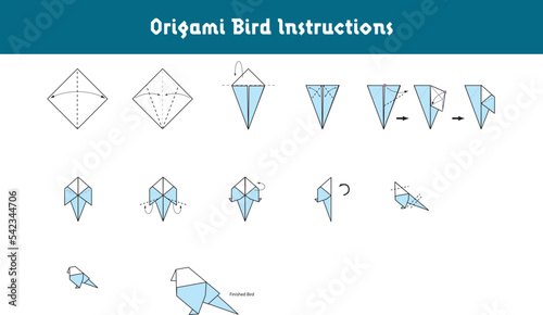 Step by step instructions how to make origami