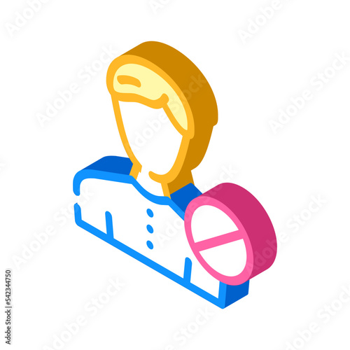 account blocked isometric icon vector. account blocked sign. isolated symbol illustration