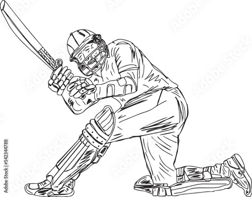 Cricket batsman playing unorthodox shot in t20 match, cricket player playing scoop shot in test match, cricket logo, cricket clip art, sports symbol and icon