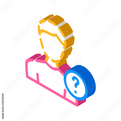 not verified profile isometric icon vector. not verified profile sign. isolated symbol illustration