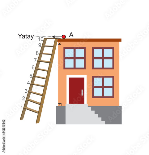 Push and Pull force vector illustration. Force, motion and friction concept. Easy science for kids. Educational illustrated scene.
