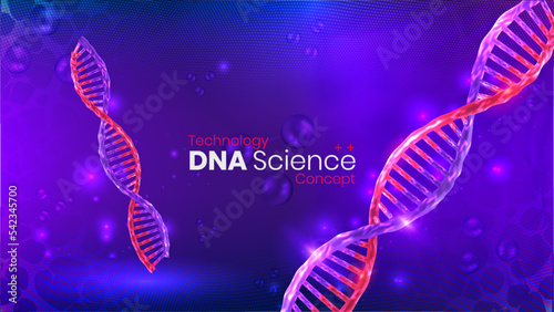 DNA Molecule helix Structure. Science and Technology concept-Vector illustration Design