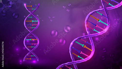 DNA Molecule helix Structure. Science and Technology concept-Vector illustration Design