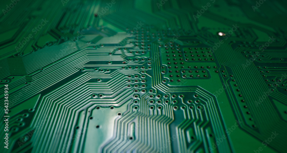 Electronic circuit board with semiconductors chip. Electronic