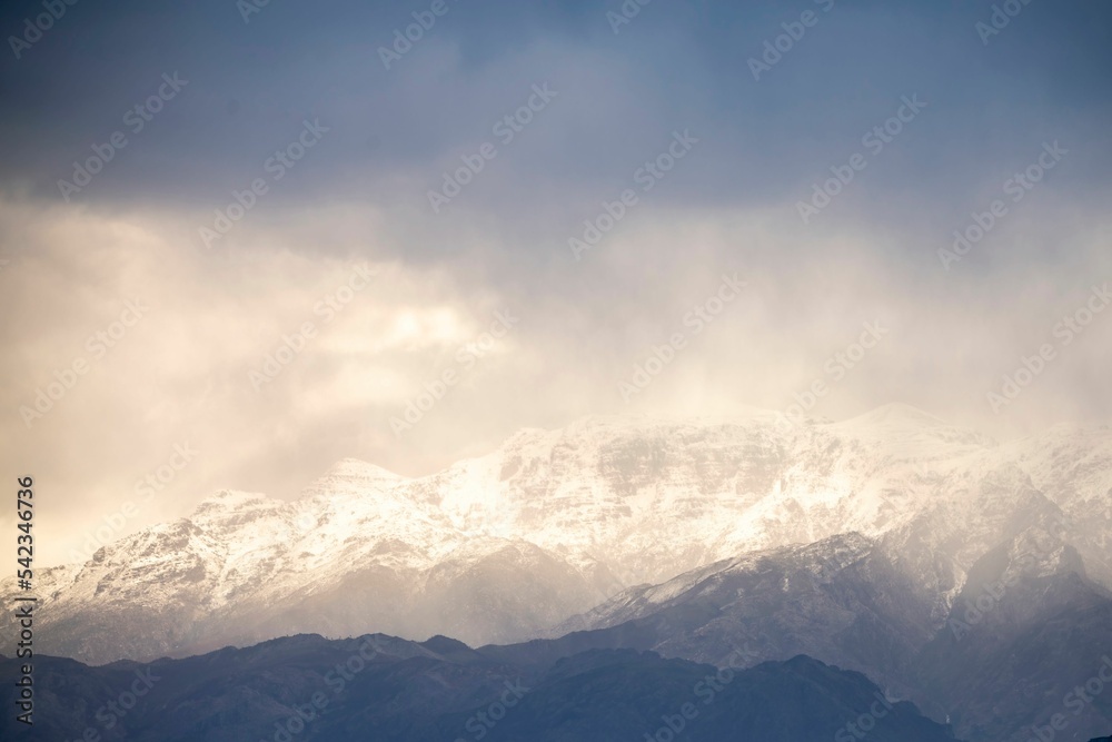 Aerial drone view of beautiful snowy mountains of Villiersdorp Aerial drone view of beautiful snowy mountains of Villiersdorp