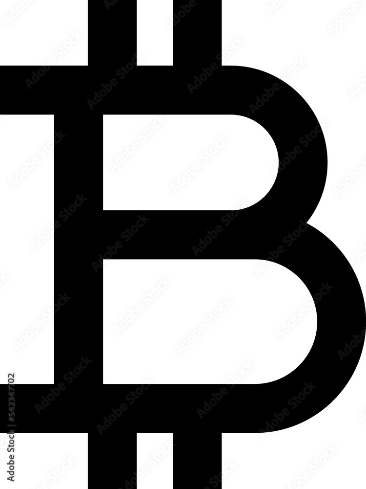 digital money.  Bitcoin line icon