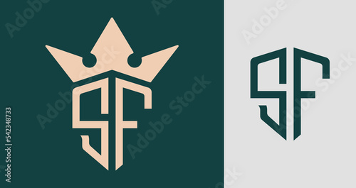Creative Initial Letters SF Logo Designs.