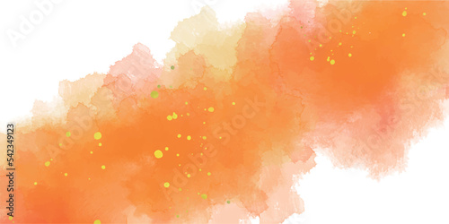 水彩テクスチャの背景素材　秋イメージ　横長