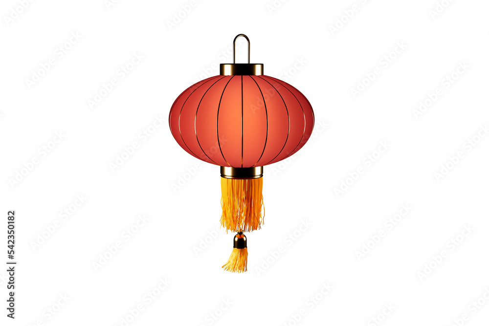 Obraz premium Chinese new year red lantern render 3d.