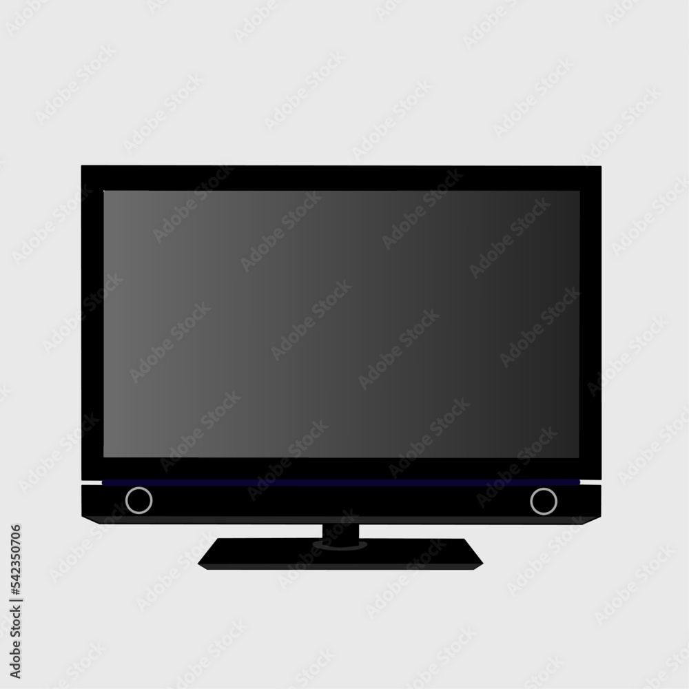 Flat screen tv lcd, plasma realistic vector illustration Flat screen tv lcd, plasma realistic vector illustration