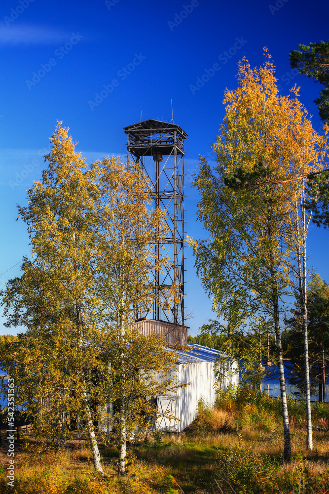Abandonded station of Norsjo Ropeway in Menstrask in northern Sweden