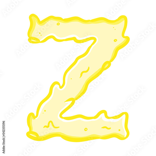 Yellow Dirpping Letter Z photo
