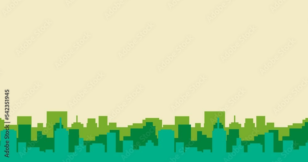 green palette gradient cute cartoon urban animation background under screen display green palette gradient cute cartoon urban animation background under screen display