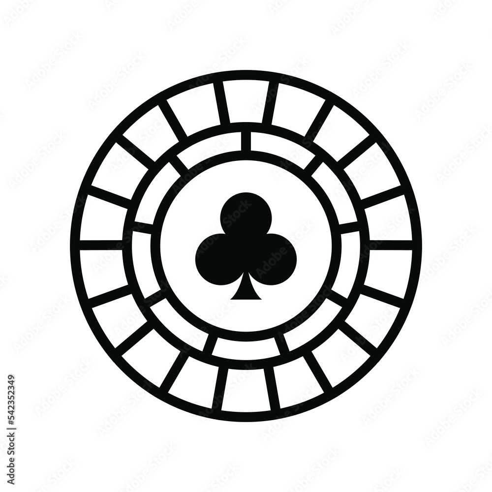 poker chip icon vector design template in white background poker chip icon vector design template in white background