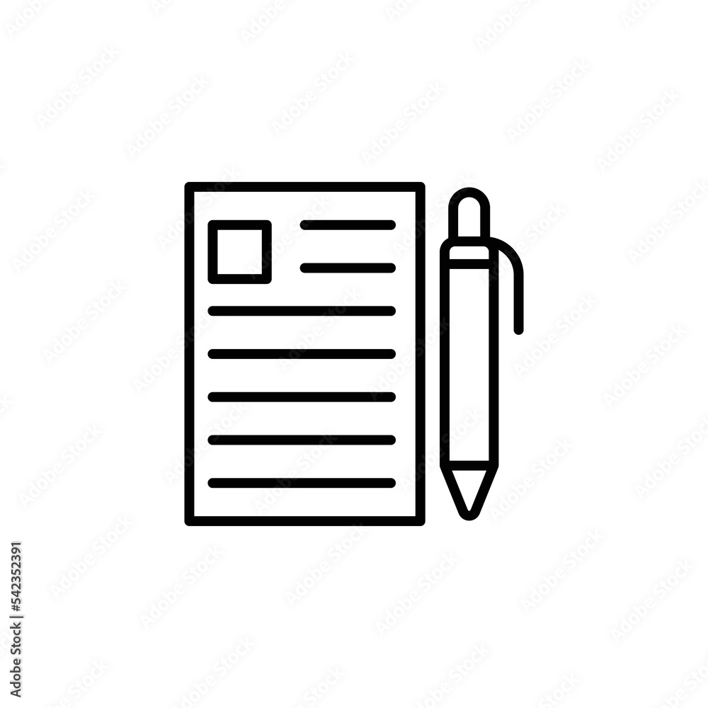 pen and paper theme icon suitable for web, application or additional components for your project pen and paper theme icon suitable for web, application or additional components for your project