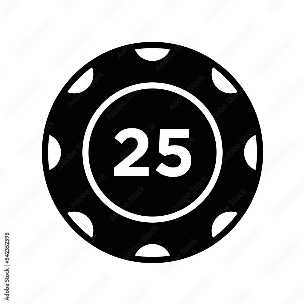 poker chip icon vector design template in white background poker chip icon vector design template in white background