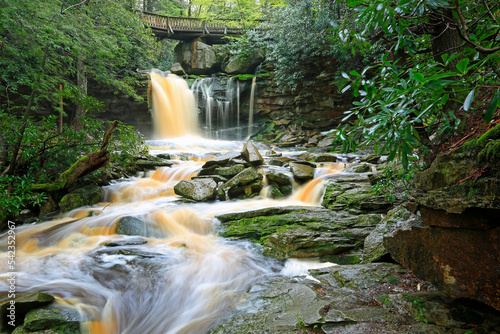 Amber water of Shay Run - Elakala Falls - West Virginia photo