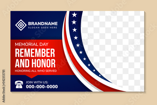 Valokuvatapetti Memorial Day, Remember and Honor Poster