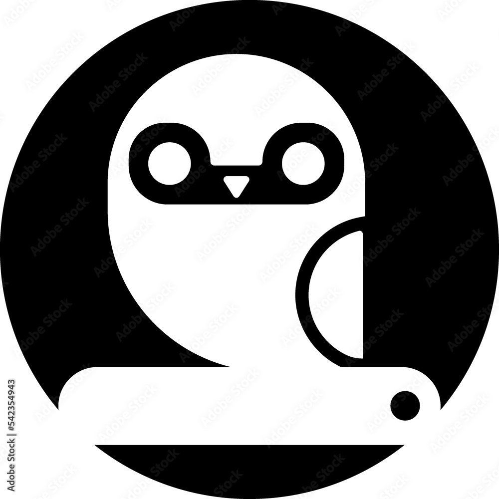 Owl black icon