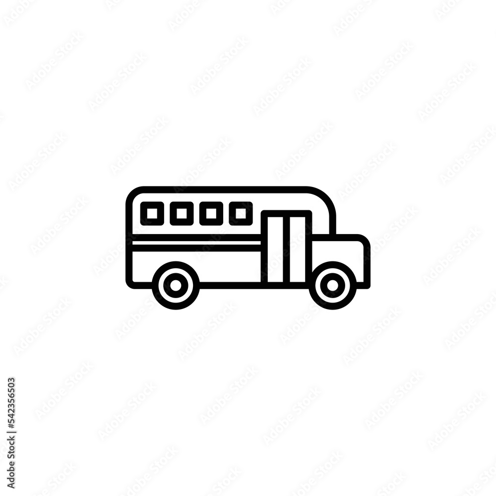 School Bus theme icon suitable for web, application or additional components for your project