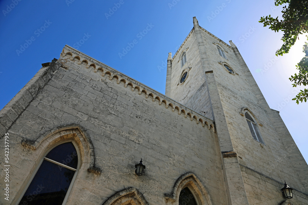 The tower of Christ Church Cathedral - Nassau, The Bahamas