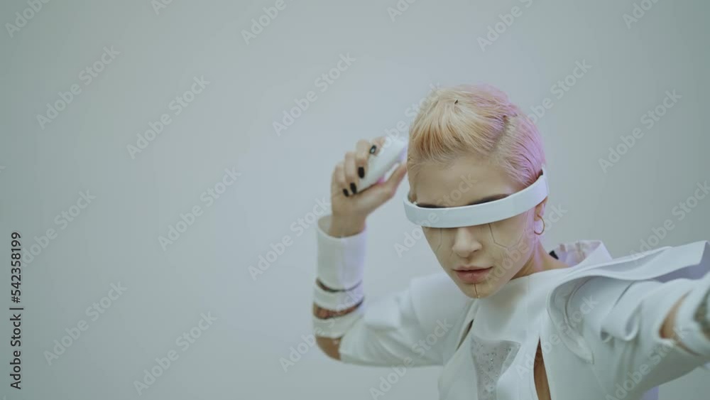Vídeo do Stock: Representation of a bionic super human with advanced ...