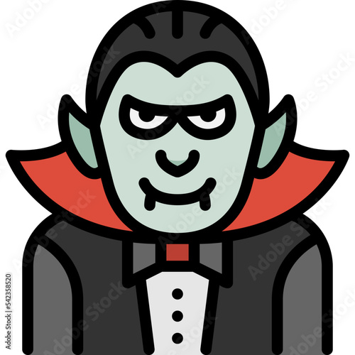 dracula filled outline icon