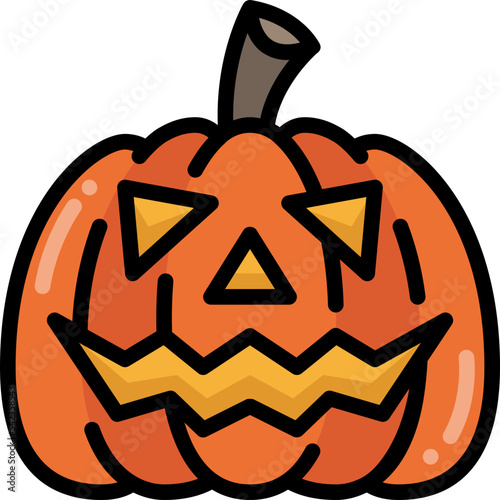 jack o lantern filled outline icon