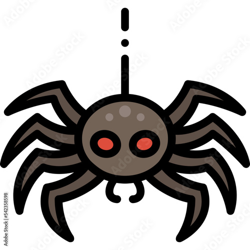 spider filled outline icon