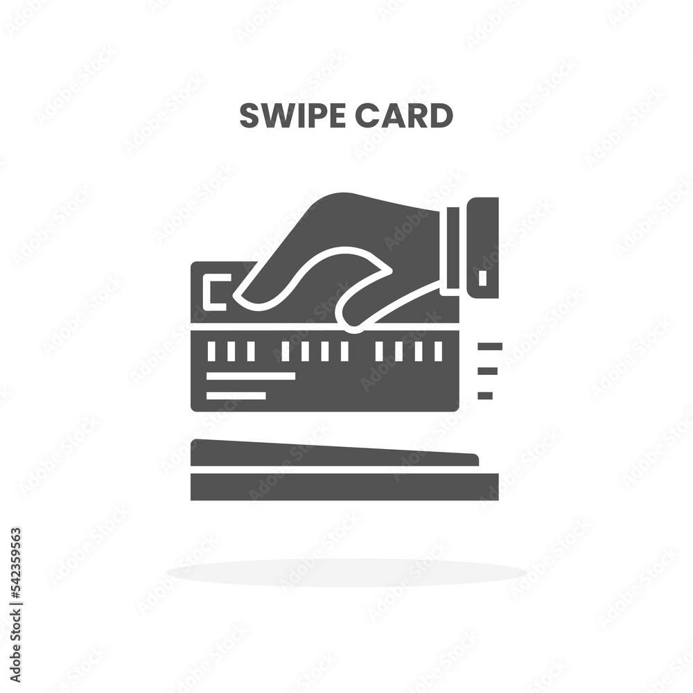 Credit Card Swipe Card glyph icon. Can used for web, app, digital
