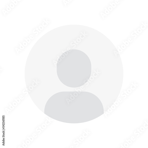 User profile icon vector. Avatar or person icon. Profile picture, portrait symbol. Neutral gender silhouette. Circle button with avatar photo. Blank profile silhouette. Vector photo