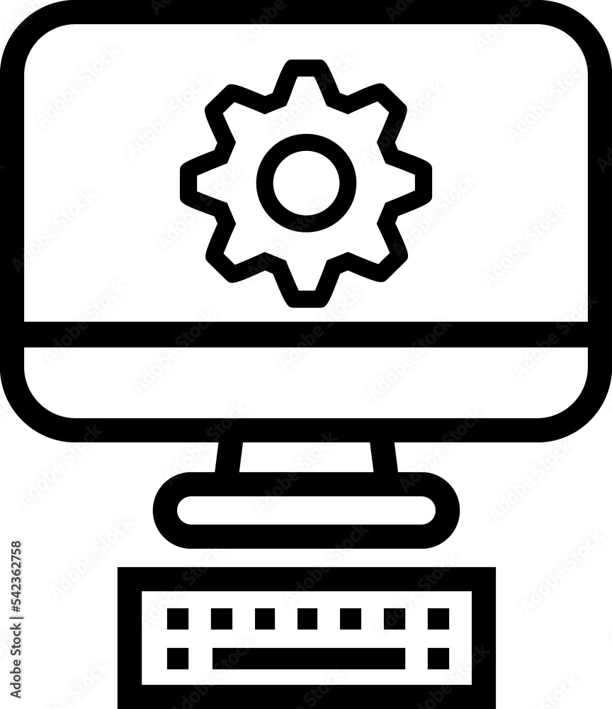 Black Computer Service Logo Black Computer Service Logo