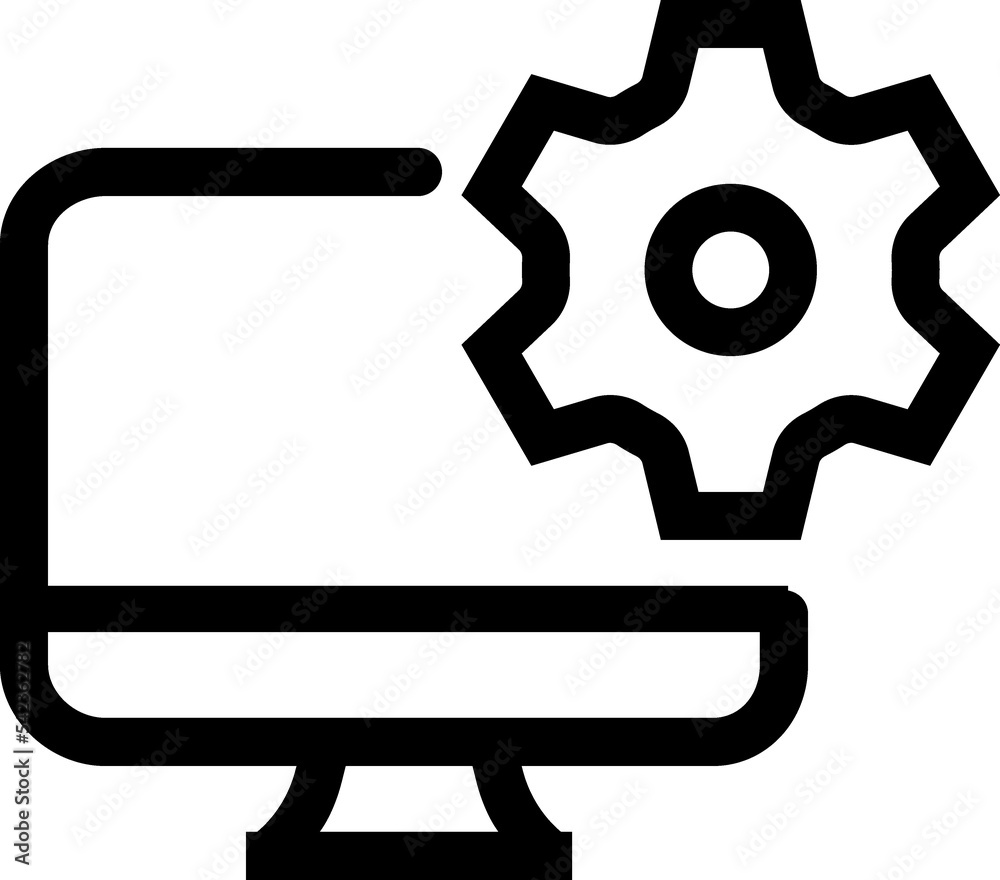Black Computer Service Logo Black Computer Service Logo