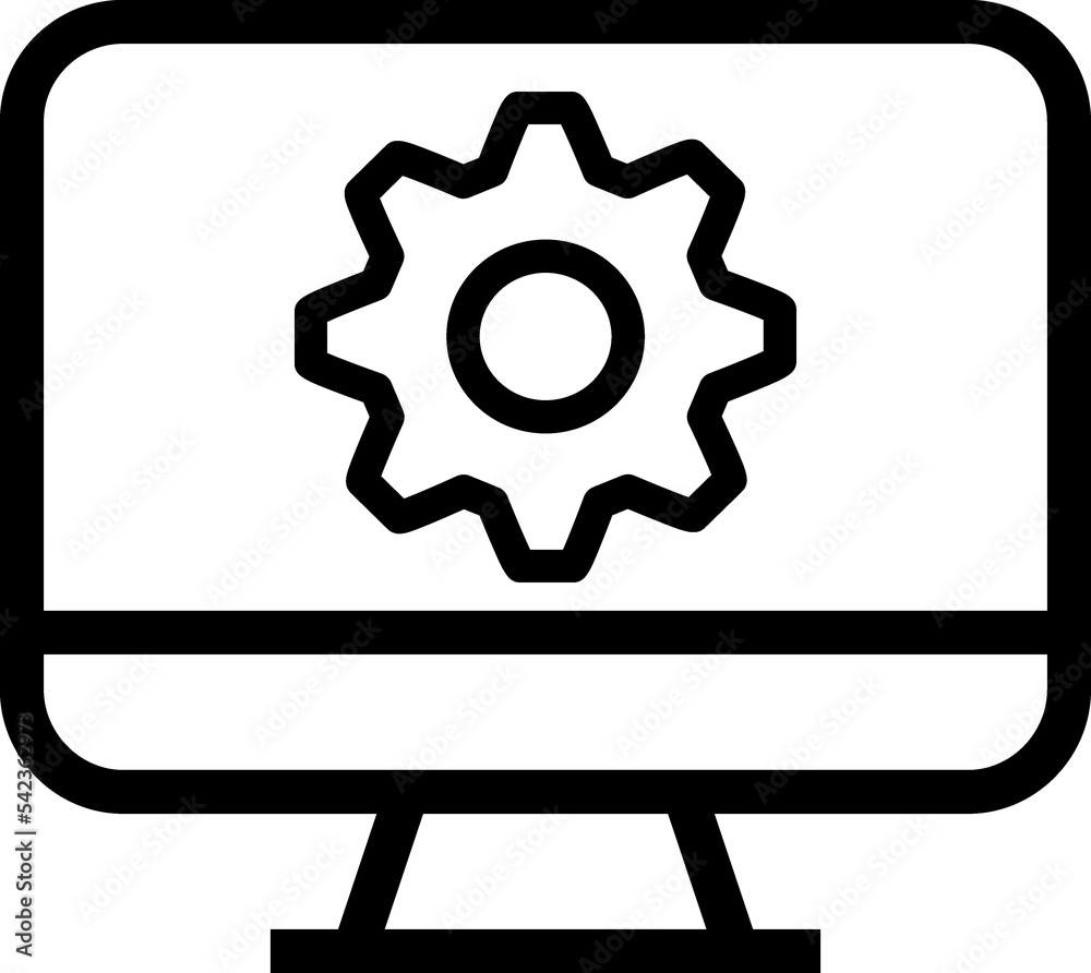 Black Computer Service Logo Black Computer Service Logo