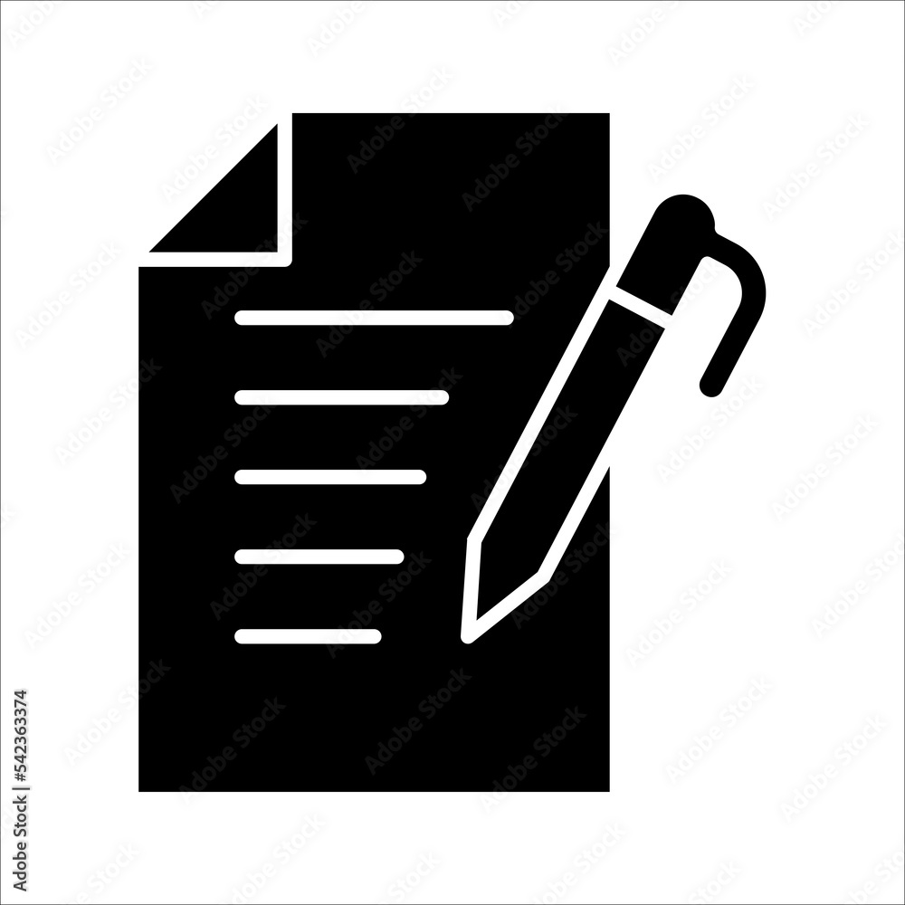 Edit file icon, note, sign up icon vector illustration on white background. color editable Edit file icon, note, sign up icon vector illustration on white background. color editable