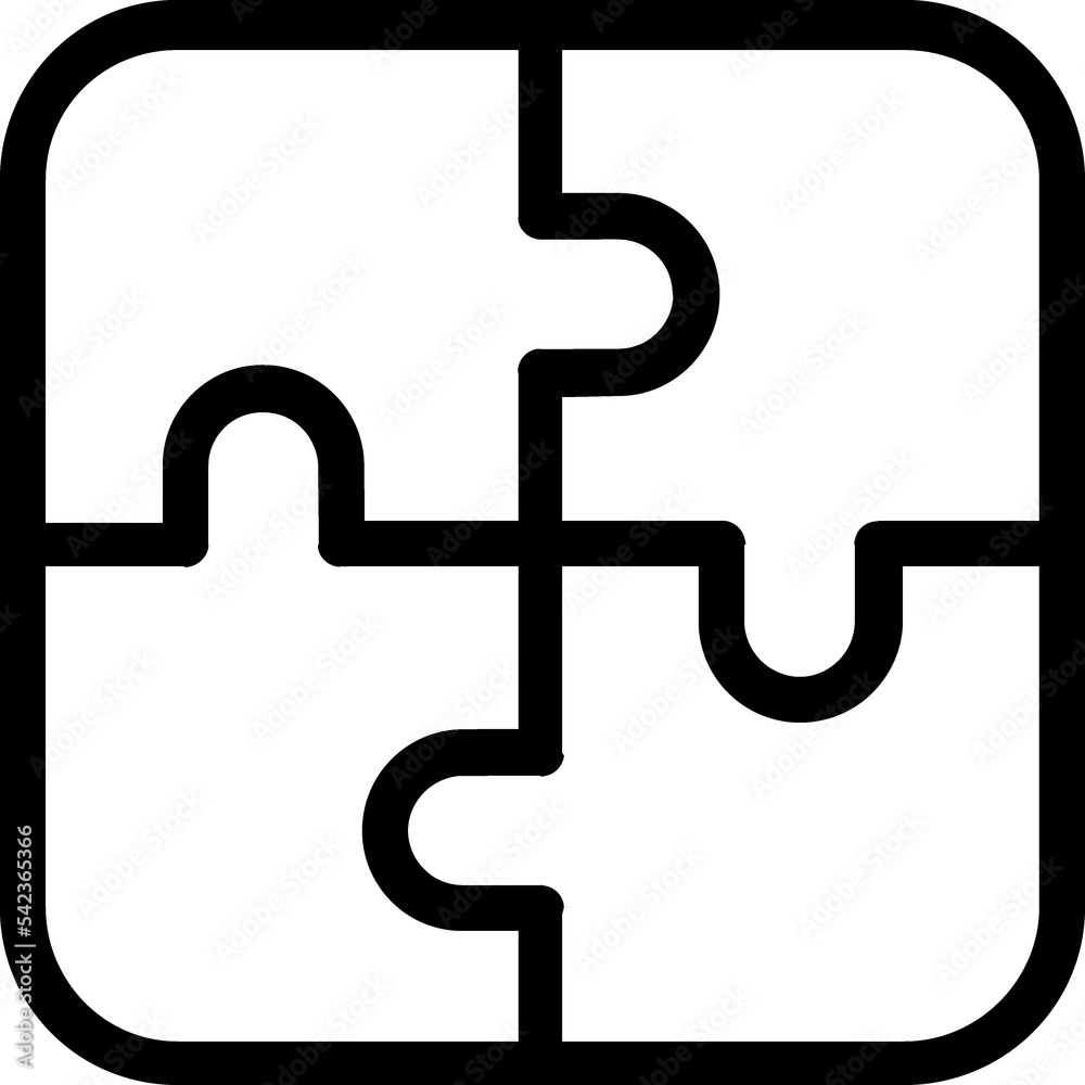 Puzzle, jigsaw line icon Puzzle, jigsaw line icon