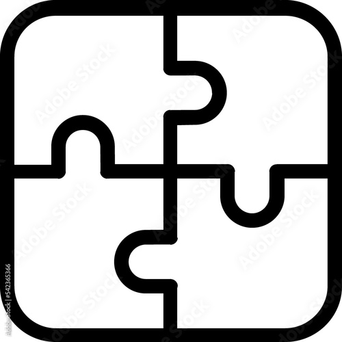 Puzzle, jigsaw line icon